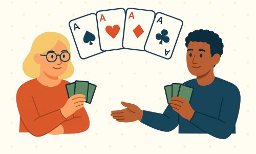 Gemeinsam Rommee spielen